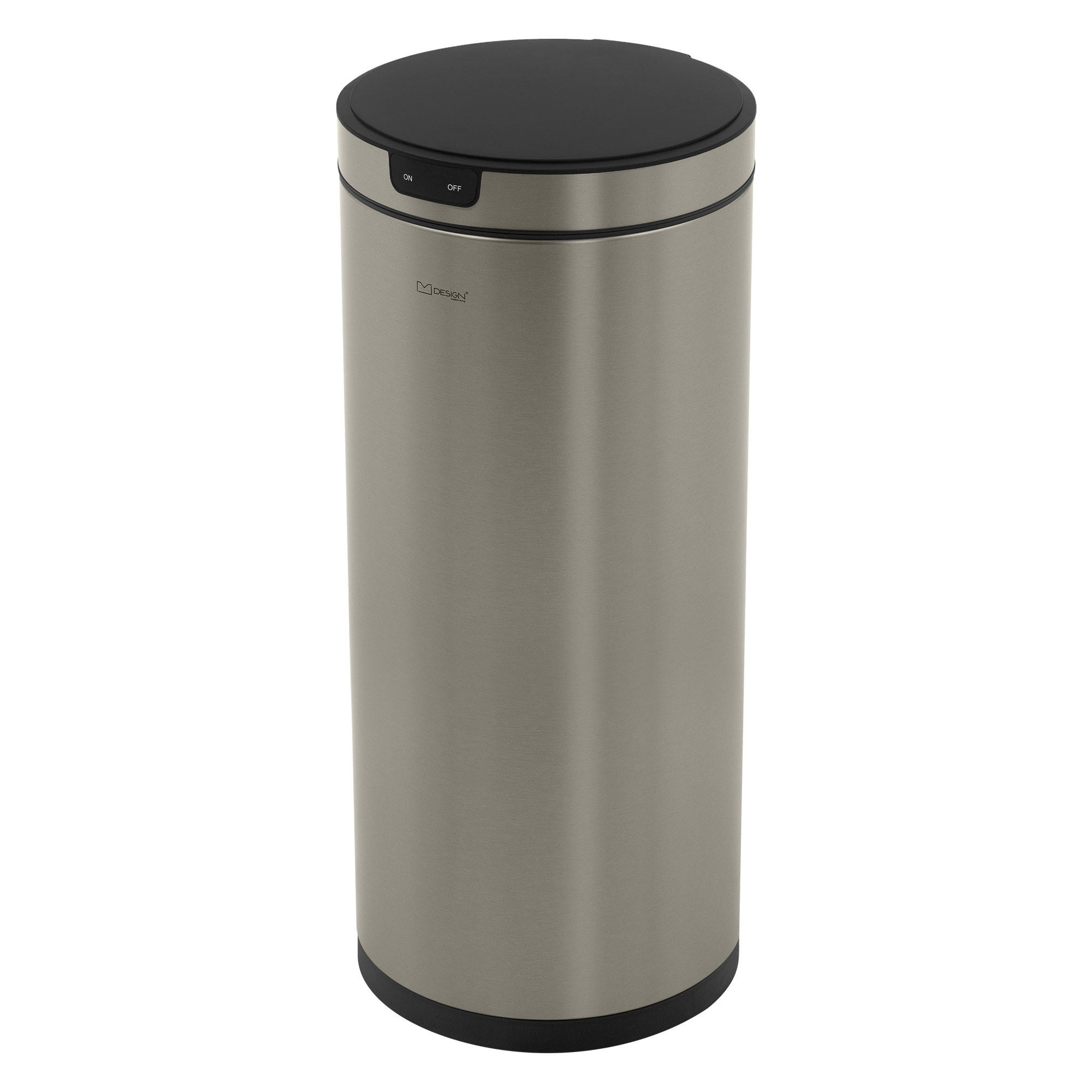 ML-DESIGN KOŠ na odpadky se senzorem 40 l, kulatý, z nerezové oceli, stříbrný