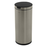 MÜLLEIMER mit Sensor 40L rund aus Edelstahl Silber - Silberfarben, Metall (29/68/29cm) - ML-DESIGN