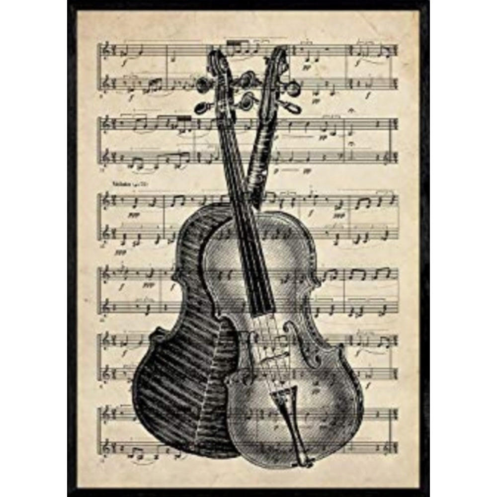 POSTER Noten Für Violine A4 Rahmenlos - Klar, Papier (29.7/5/21cm) - Nacnic