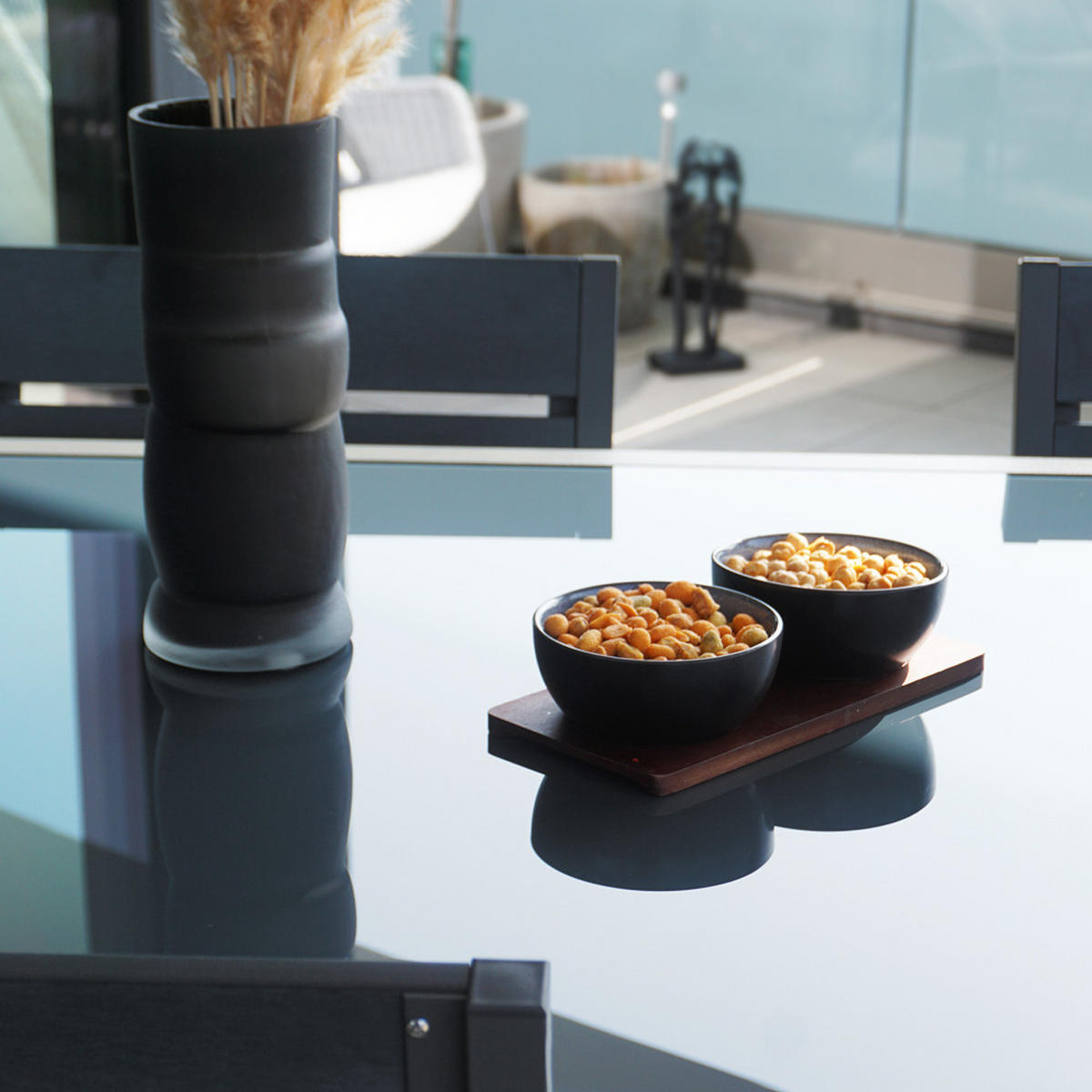 SITZGRUPPE SOL MADERA - 10 - Anthrazit/Hellgrau, Metall - Home Deluxe