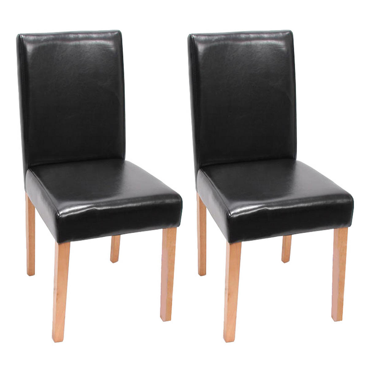 ESSZIMMERSTUHL Hochglanz Schwarz 2er-Set - Schwarz Hochglanz, Textil (43/90/56cm) - MCW