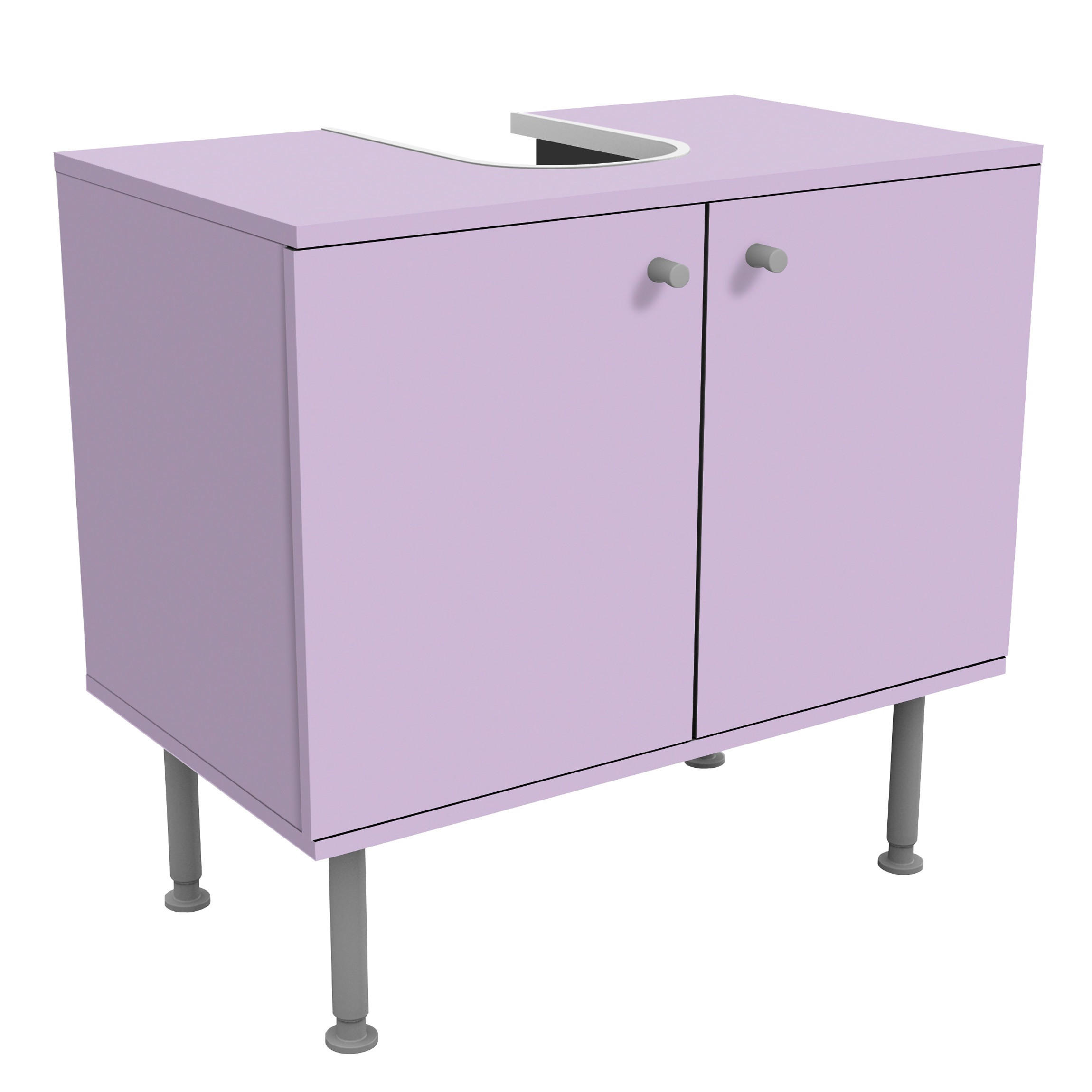 WASCHBECKENUNTERSCHRANK Colour Lavender 60/55/35 cm - Violett, Holzwerkstoff (60/55/35cm) - Bilderwelten