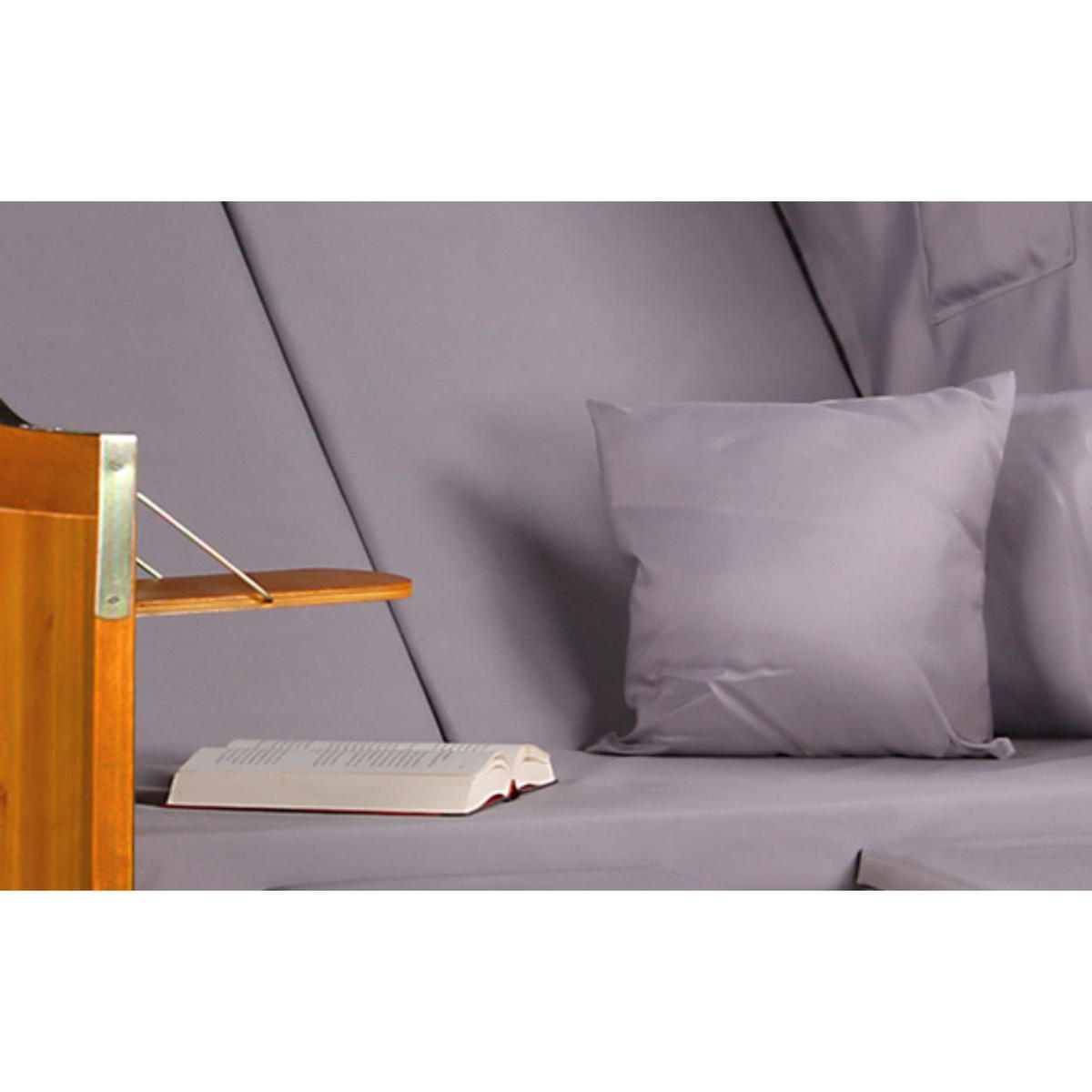 STRANDKORB Ostsee 2-Sitzer PE schwarz - Braun/Grau, Metall (120/160/80cm) - Mr. Deko