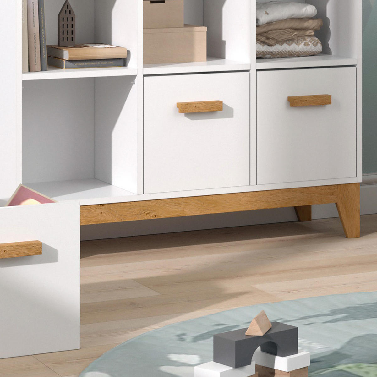 SPIELZEUGSCHRANK Malia Weiß 98.4 x 113.4 cm - Weiß, Holzwerkstoff (98.4/113.4/32.6cm) - VitaliSpa