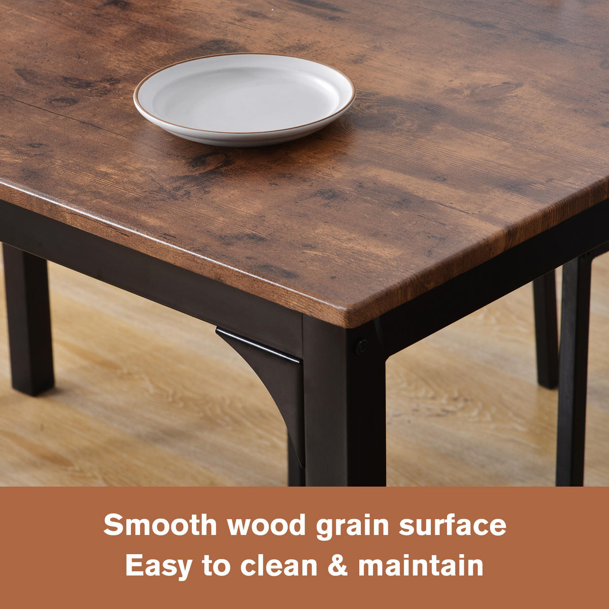 ESSTISCH-SET Braun - Braun, Holzwerkstoff (108/65/75cm) - Urban Meuble