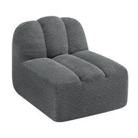 SESSEL ohne Armlehnen aus Granular Fleece, DE-42651, Grau - Grau, Textil (78/79/104cm) - ComfortXL