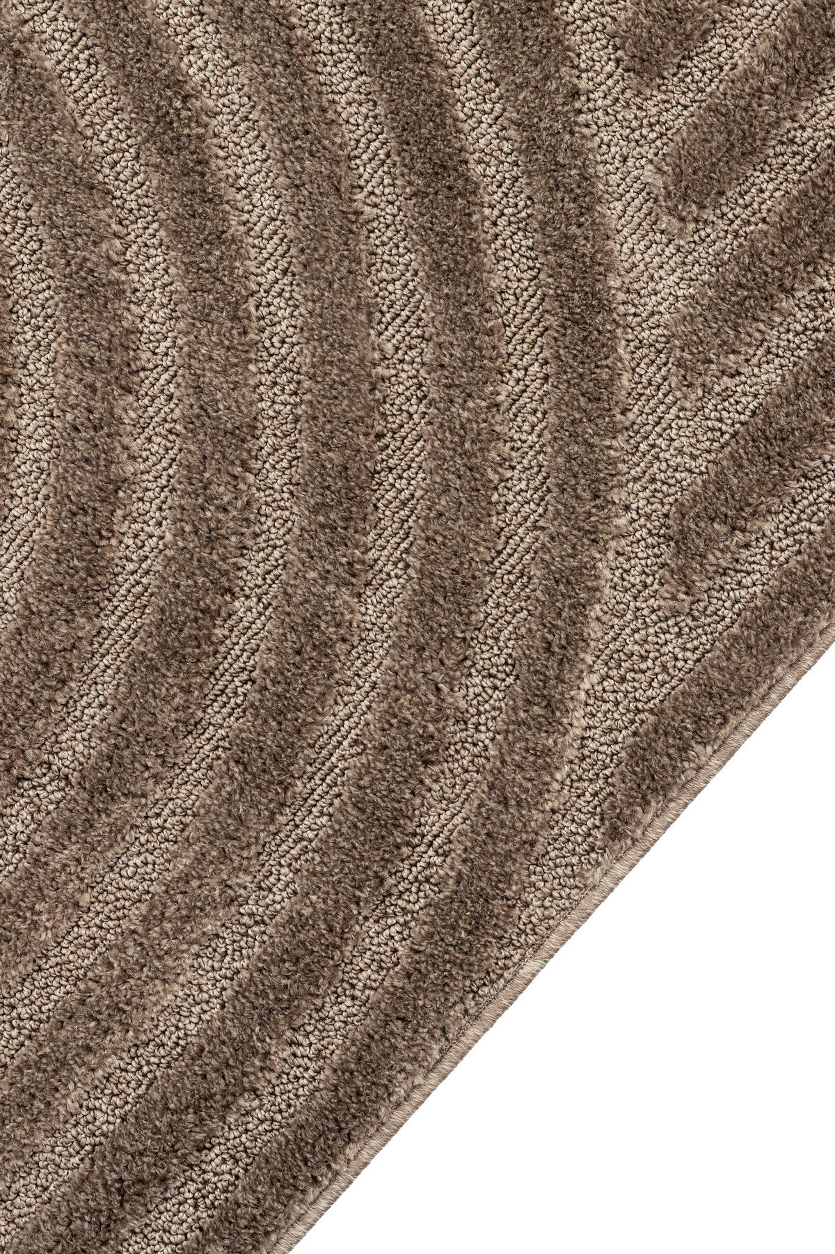 KURZFLORTEPPICH LINEA taupe Wellenmuster 3D-Struktur 160/220 cm - Taupe, Textil (160/220cm) - Tapiso