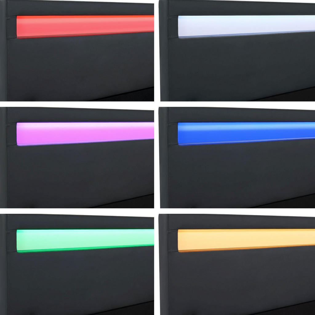 Thumbnail - Juskys Polsterbett, Schwarz, Holz, 140x200 cm, Schlafzimmer, Betten, Polsterbetten