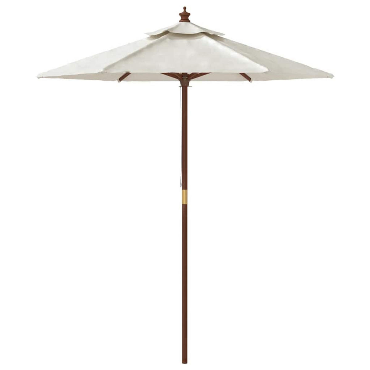 SONNENSCHIRM Mit Holzmast Sandfarben 196/231 Cm - Weiß, Holz (196/196cm) - vidaXL