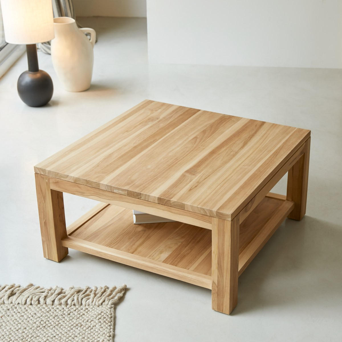 COUCHTISCH Eve Natur aus Teak - Naturfarben, Holz (80/80/40cm) - Tikamoon
