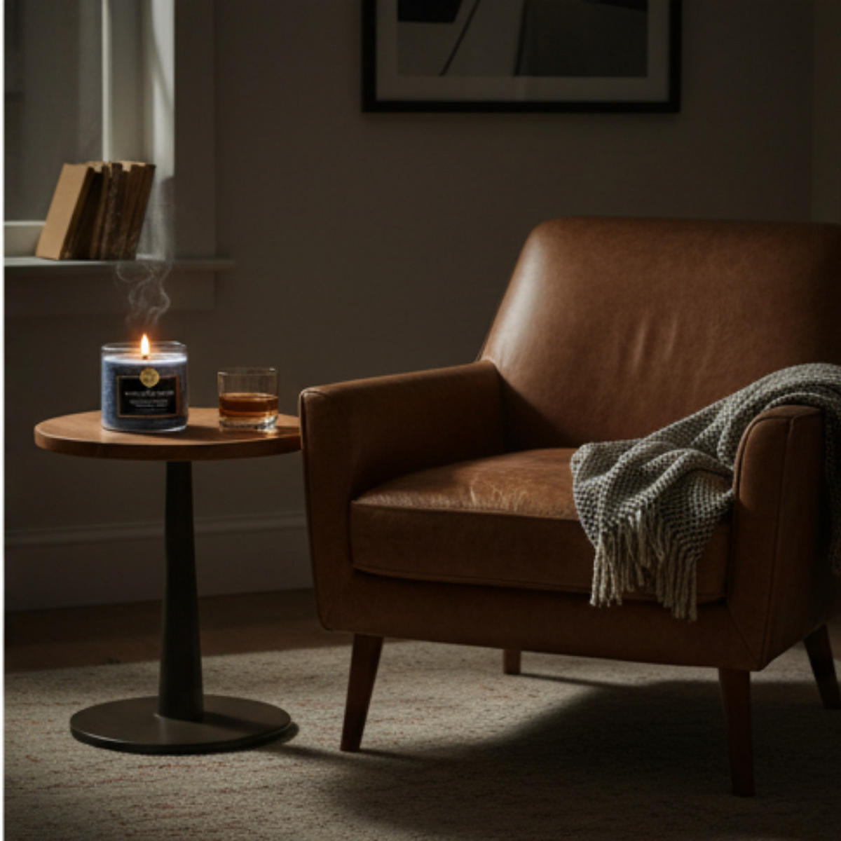 DUFTKERZE Leather & Musk Noir Anthrazit Glas 396g 3 Dochte - Anthrazit, Glas (9.53cm) - Village Candle