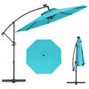 AMPELSCHIRM Türkis - Türkis, Kunststoff (300/300cm) - COSTWAY