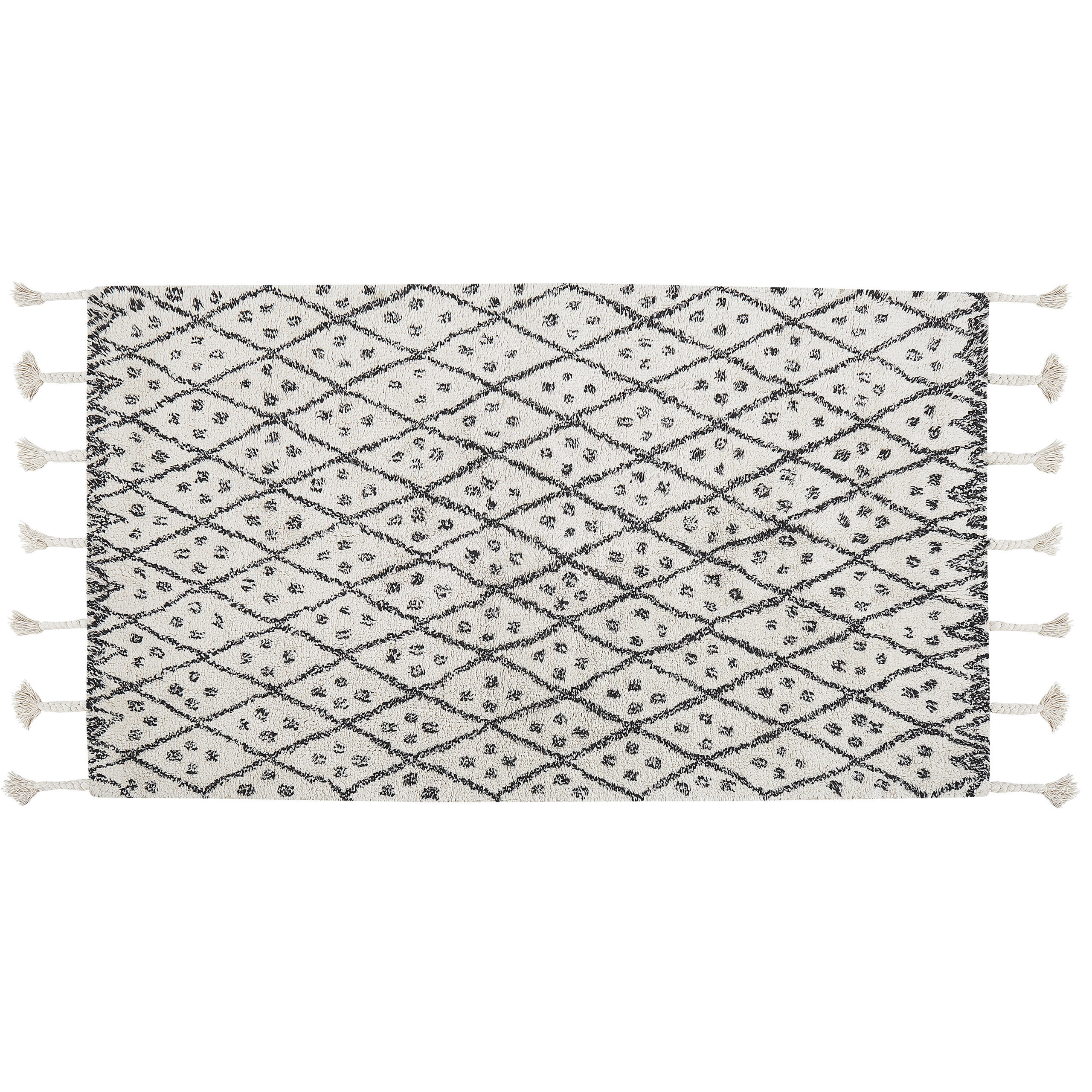 KURZFLOR-TEPPICH Agadir 150/80 cm - Weiß, Textil (80/150cm) - Beliani