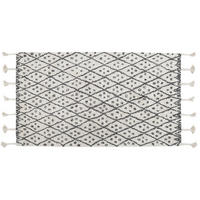 KURZFLOR-TEPPICH Agadir 150/80 cm - Weiß, Textil (80/150cm) - Beliani