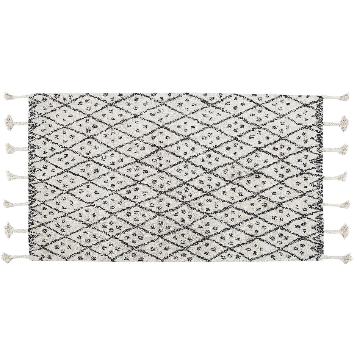 KURZFLOR-TEPPICH Agadir 150/80 cm - Weiß, Textil (80/150cm) - Beliani