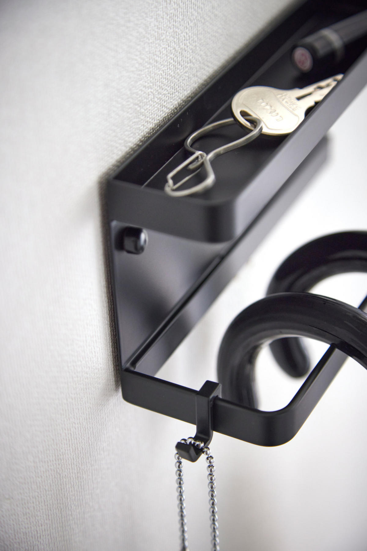 WANDSCHIRMHALTER Smart 6694 Schwarz Metall 9.5/20/6.5 cm - Schwarz, Metall (20/9.5/6.5cm) - Yamazaki