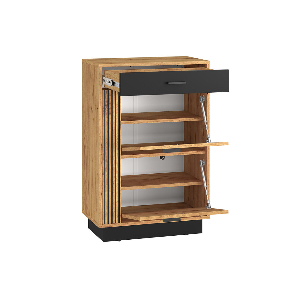 SCHUHMÖBEL Nilo Holz - Braun, Holzwerkstoff (60/91/34cm) - Petits-meubles