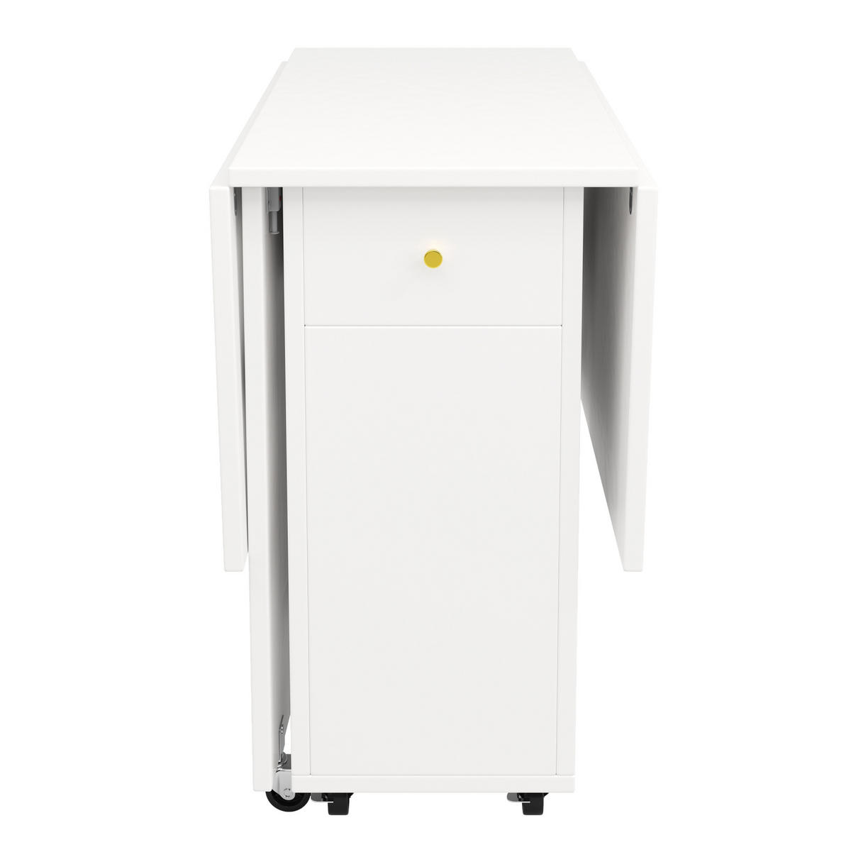 BUFFET 120/45/180 cm Weiß aus MDF mit klappbarem Esstisch 2er Set - Weiß, Holzwerkstoff (45/180/120cm) - OKMYHOME