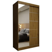 SCHWEBETÜRENSCHRANK MIRELLA 120/216/61 cm 2-türig mit Spiegel Eiche Artisan - Eiche Artisan, Holzwerkstoff (120/216/61cm) - MASSENO