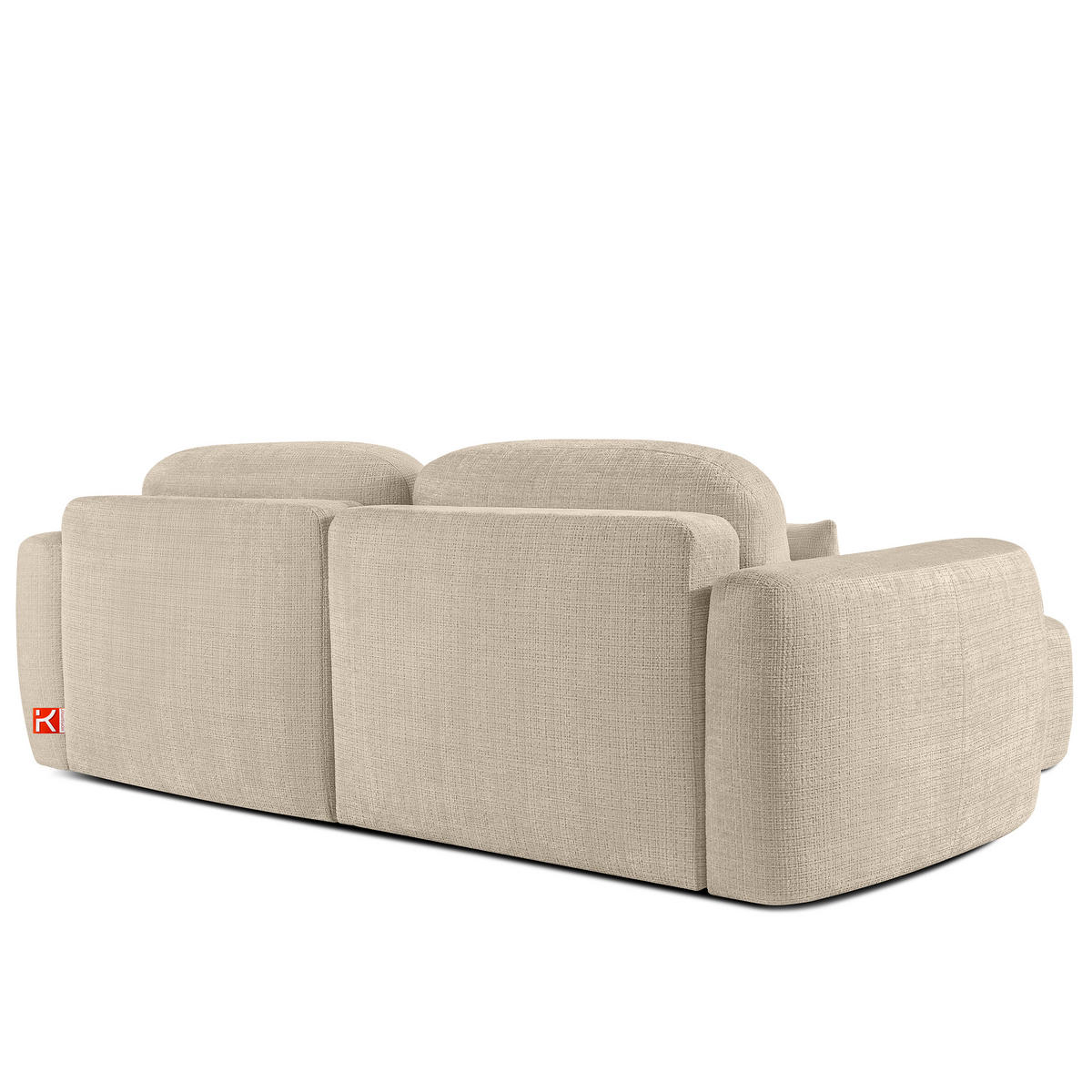 SITZGARNITUR ELOSA - Creme, Holz/Textil (245/85/165cm) - KONSIMO®