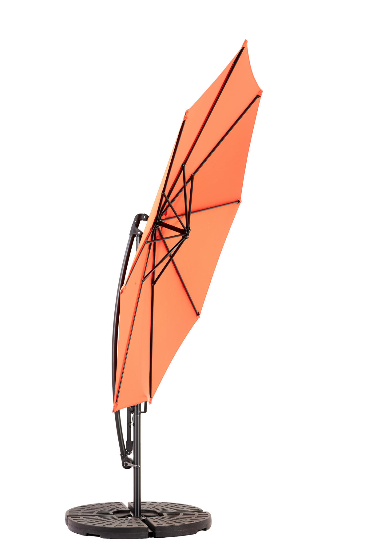 SONNENSCHIRM Rechteckiger Doppelseitig Orange 4,5 m - Orange, Metall (294/294cm) - ComfortXL