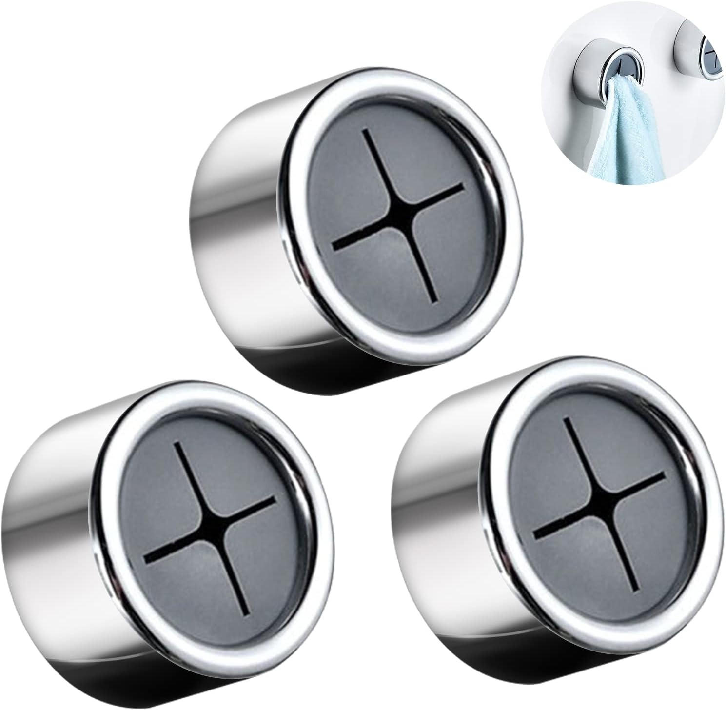 HANDTUCHKLEMME ,Set mit 3 Handtuchhaken - Silberfarben, Kunststoff (4.2/2.2/4.2cm) - BELZ