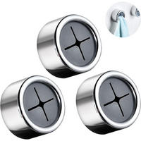 HANDTUCHKLEMME ,Set mit 3 Handtuchhaken - Silberfarben, Kunststoff (4.2/2.2/4.2cm) - BELZ