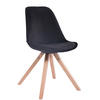 BESUCHERSTUHL Toulon Samt, Gestell Buchenholz Natura Square Schwarz - Schwarz/Naturfarben, Holz/Buchenholz (48/83/56cm) - TPFLiving