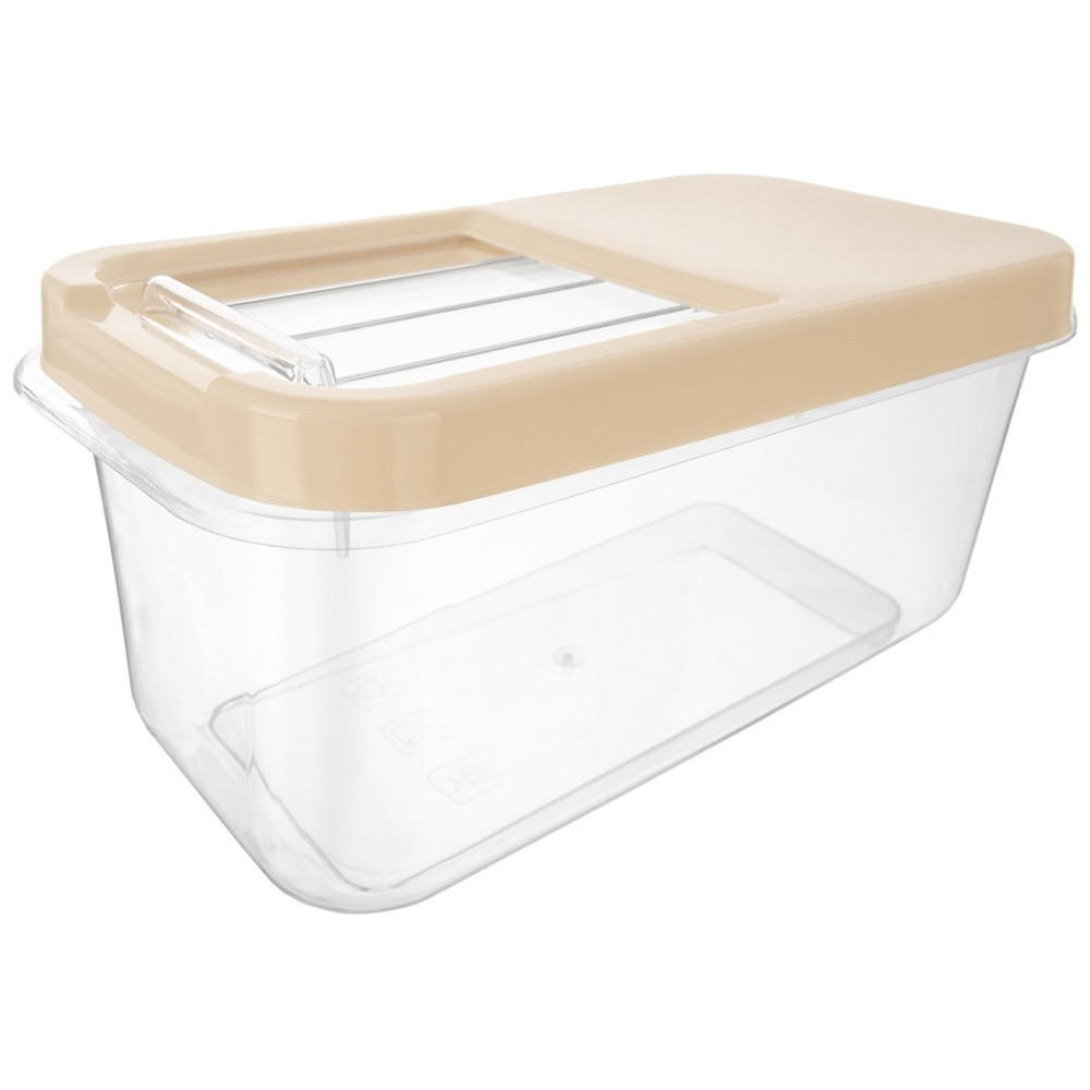 AUFBEWAHRUNGSBEHÄLTER Slide beige - Beige, Kunststoff (19.5/18/35cm) - Orion 