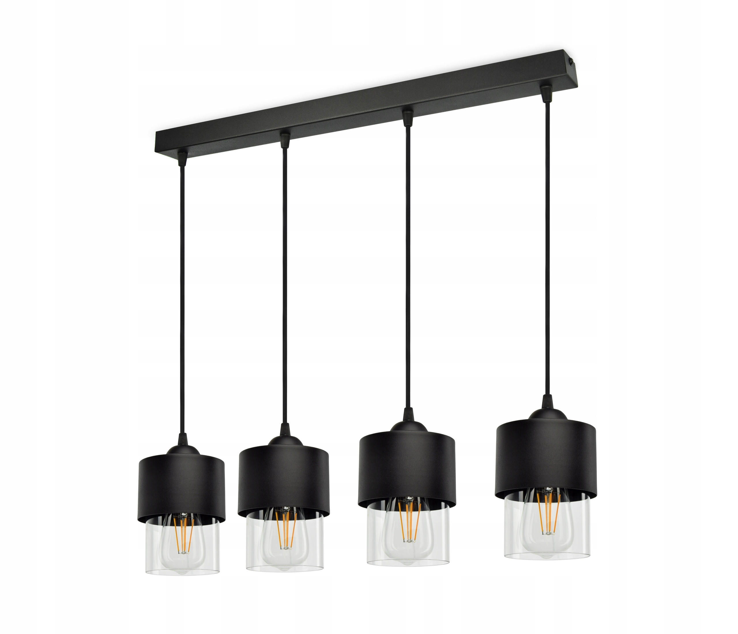 PENDELLEUCHTE Hege - Transparent/Schwarz, Glas/Metall (12/65/80cm) - kiki design