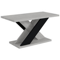 KAFFEETISCH 110x70x60 cm - Betonoptik K350 / Schwarz - AOX - Schwarz, Holzwerkstoff (110/70/60cm) - ALTDECOR