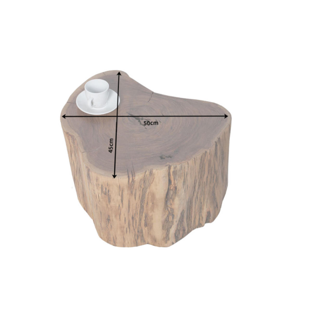 COUCHTISCH GOA Akazie 50cm - Braun, Holz (45/50/30cm) - riess-ambiente