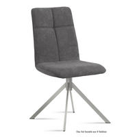 ESSZIMMERSTUHL (8er-Set) Dorine 47x92x60 Edelstahl/Grau - Edelstahlfarben/Grau, Kunststoff (60/92/47cm) - 58aufmkessel