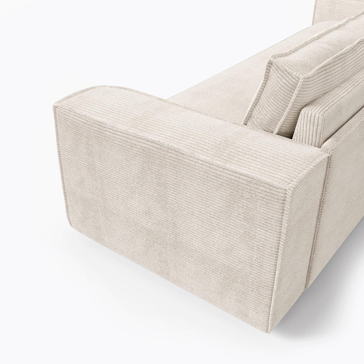 SCHLAFSOFA EXPRESS Dunlopillo Kordstoff creme 160 cm - Creme, Textil (234/90/100cm) - Sia Home