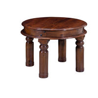 COUCHTISCH rund Akazie 60x60x45 nougat lackiert OXFORD #329 - Dunkelbraun, Holz (60/60/45cm) - Massivmoebel24