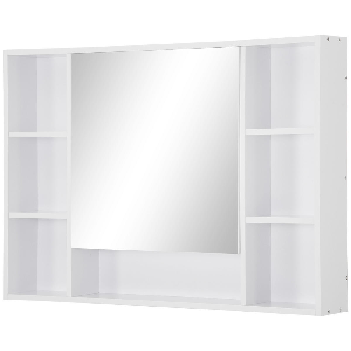 SPIEGELSCHRANK Weiß 100/15/70 cm - Weiß, Metall (100/70/15cm) - PANGIVO