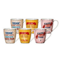 HENKELBECHER Büro bunt 360 ml 6er Set - Multicolor, Keramik (0.36L) - Ritzenhoff Breker