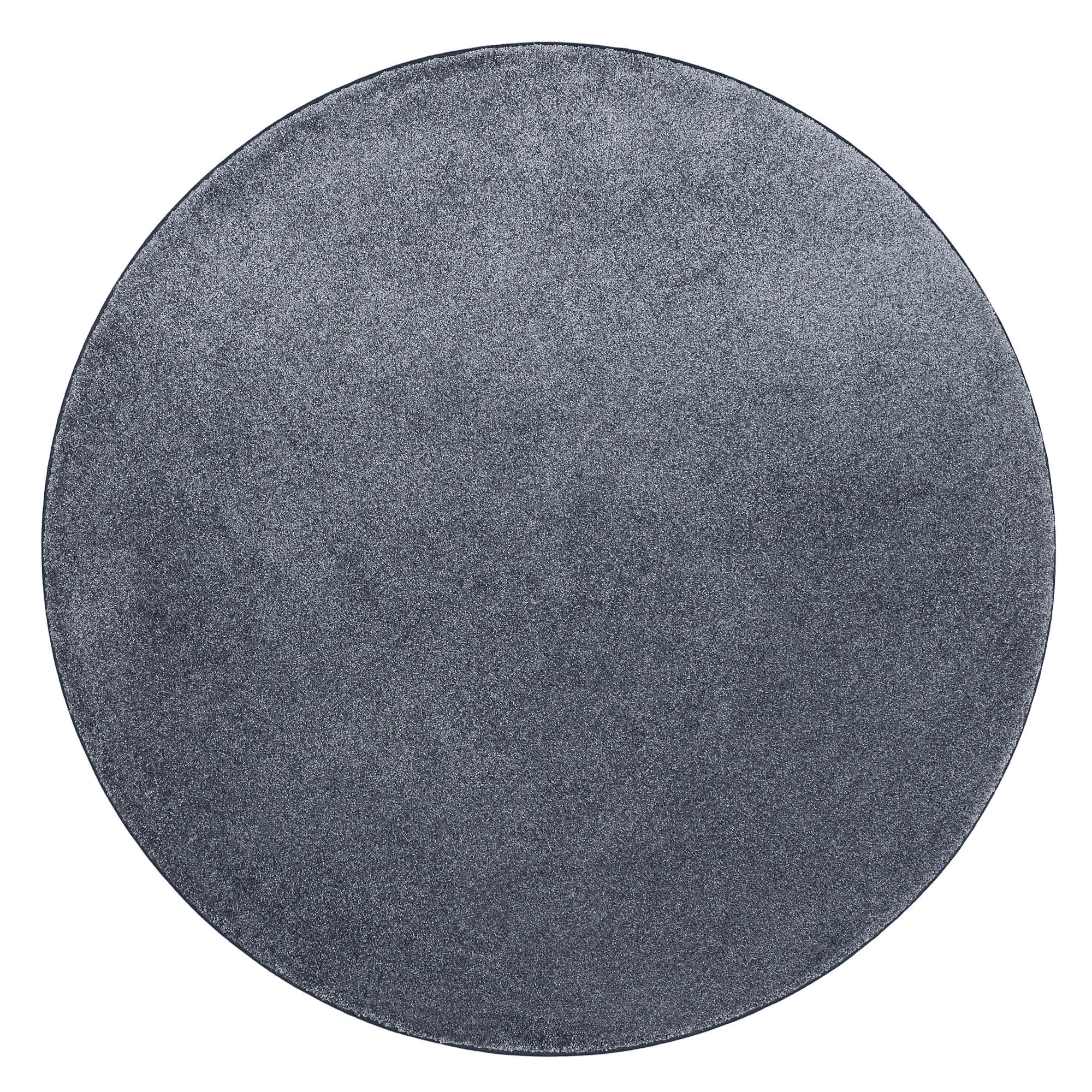 HOCHFLOR LUXUS VELOURS TEPPICH TOUCH RUND - Anthrazit, Textil (100/100cm) - Snapstyle