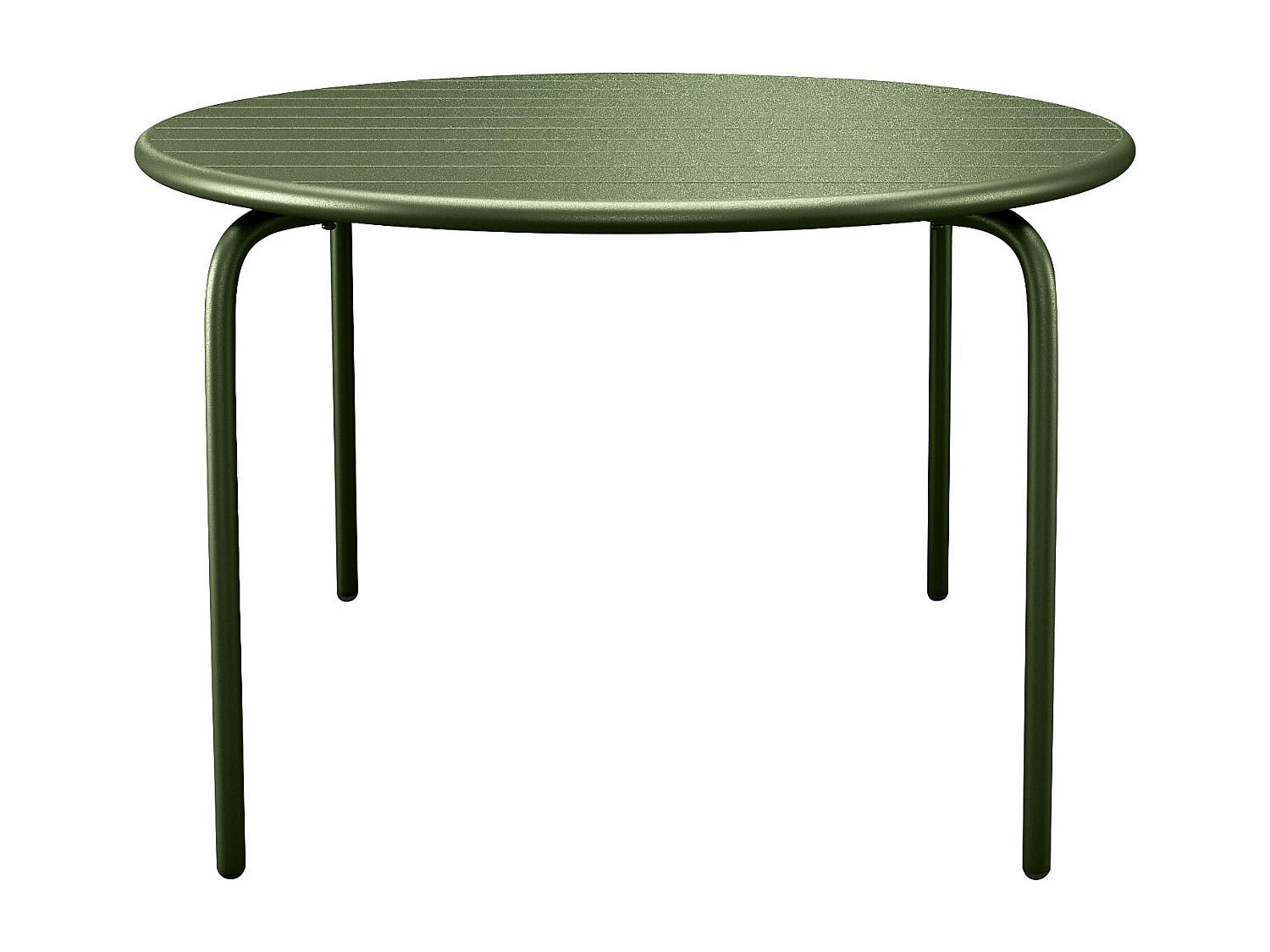 GARTENTISCH - 6 Personen - Metall - Khaki - - Schlammfarben, Metall (130/130/74cm) - Vente-Unique