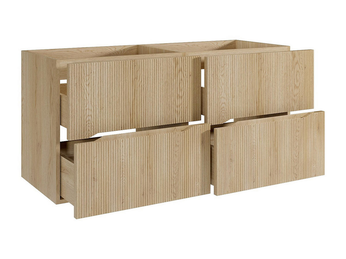 WASCHBECKENUNTERSCHRANK - 120 cm x 46 cm - holz - naturfarben hell Oriso - Naturfarben, Holz (120/57/46cm) - Vente-Unique
