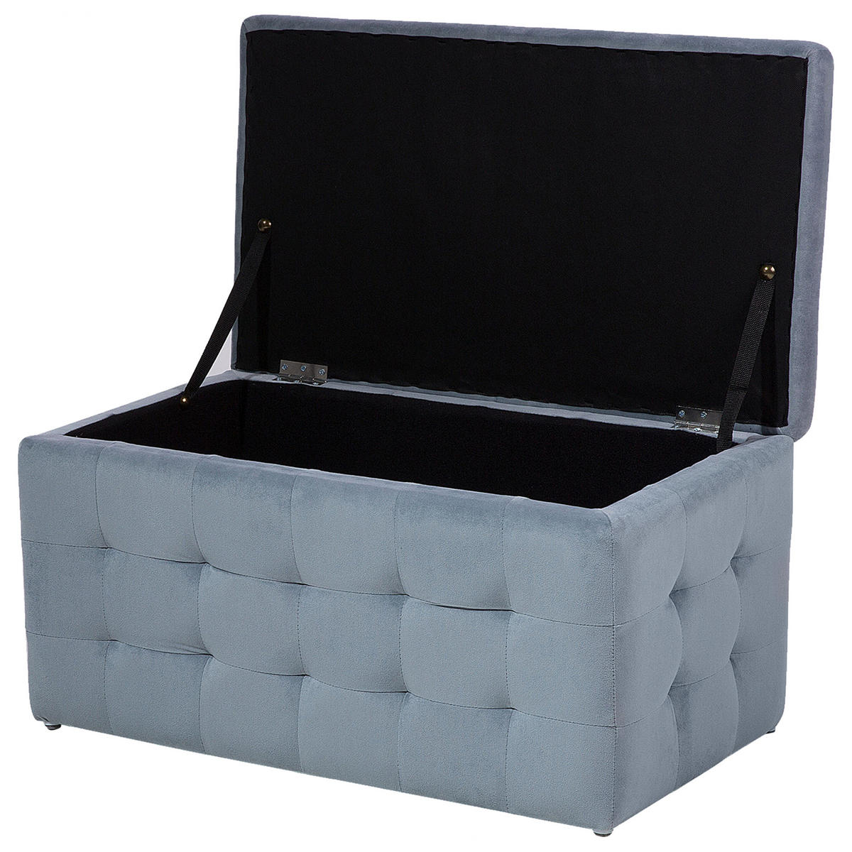 TRUHENBANK Michigan 42/72/40 cm - Grau, Textil (72/40/42cm) - Beliani