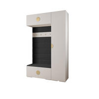 GARDEROBEN-SET 236,7/150/47 - Goldfarben/Schwarz, Holz/Kunststoff (150/236.7/47cm) - Abiks Möbel