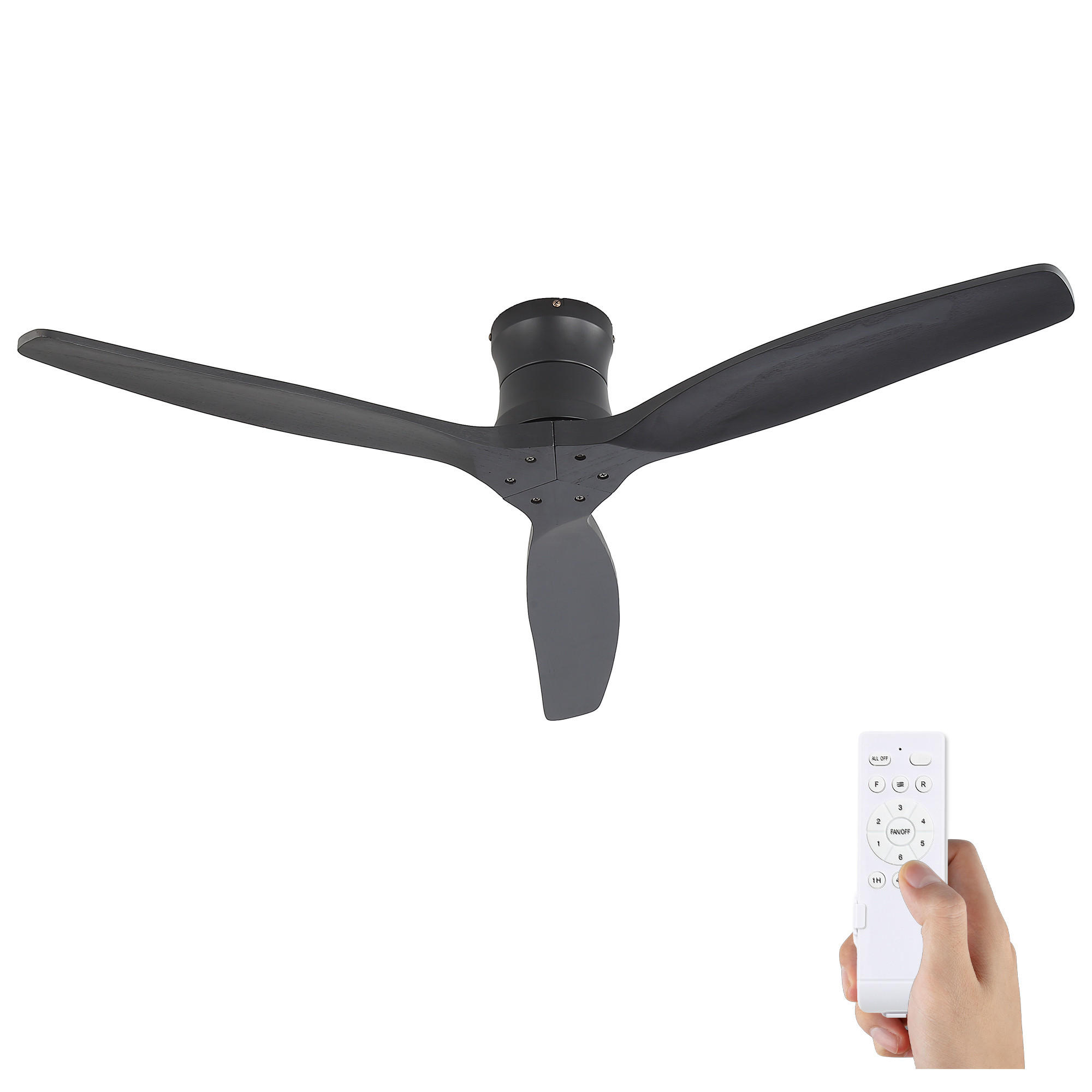 Casiva Deckenventilator Schwarz 132.08x28.5x132.08 cm