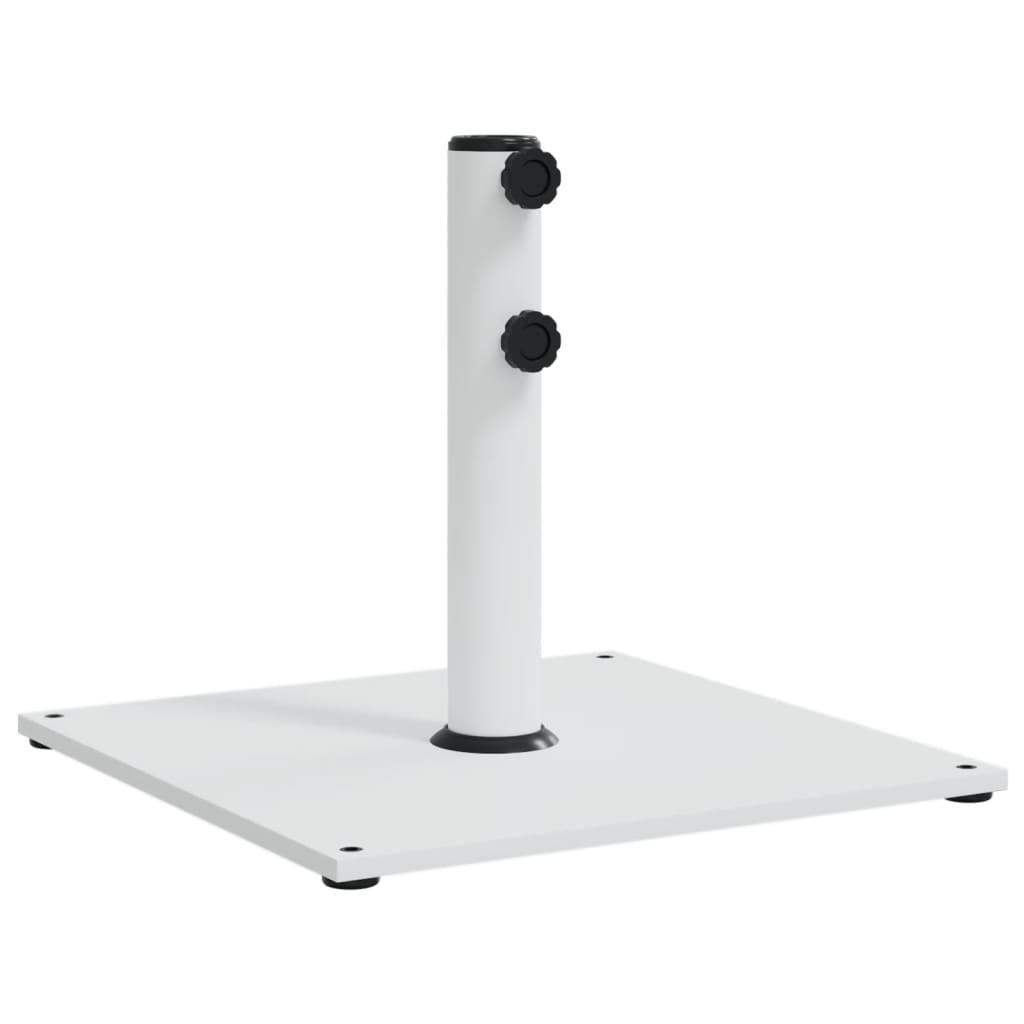 SONNENSCHIRMSTÄNDER Ø32/38/48 Mm Mast 17 Kg Quadratisch - Weiß, Metall (43/43cm) - vidaXL
