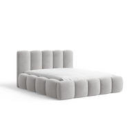 POLSTERBETT - Bett 18 - 160x200 - Platin (Riviera 82) - Grau, Holzwerkstoff (160/200cm) - Möblo
