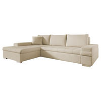 ECKSOFA Bangkok Mini Premium - Silberfarben/Creme, Holz/Textil (274/182cm) - MIRJAN24