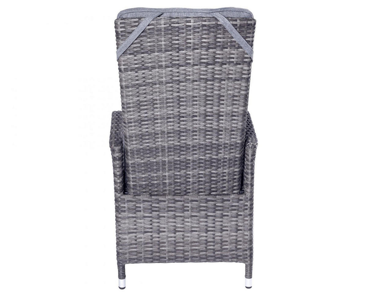 GARTENSTUHL Denver 57x61x112 cm, Polyrattan, Grau - Grau, Kunststoff (57/112/61cm) - dasmöbelwerk