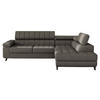 ECKSOFA Nord, Seite: Rechts - Schwarz/Braun, Holz/Textil (264/203cm) - MIRJAN24