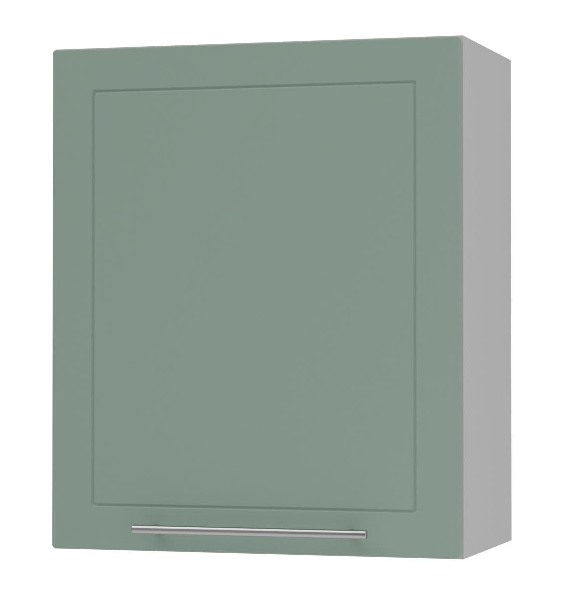 KÜCHENHÄNGESCHRANK Kvantum W2/60 Mint Matt / Grau Matt 60 / 32,5 / 72cm - Grau/Mintgrün, Holz/Holzwerkstoff (60/72/32.5cm) - Feldmann-Wohnen