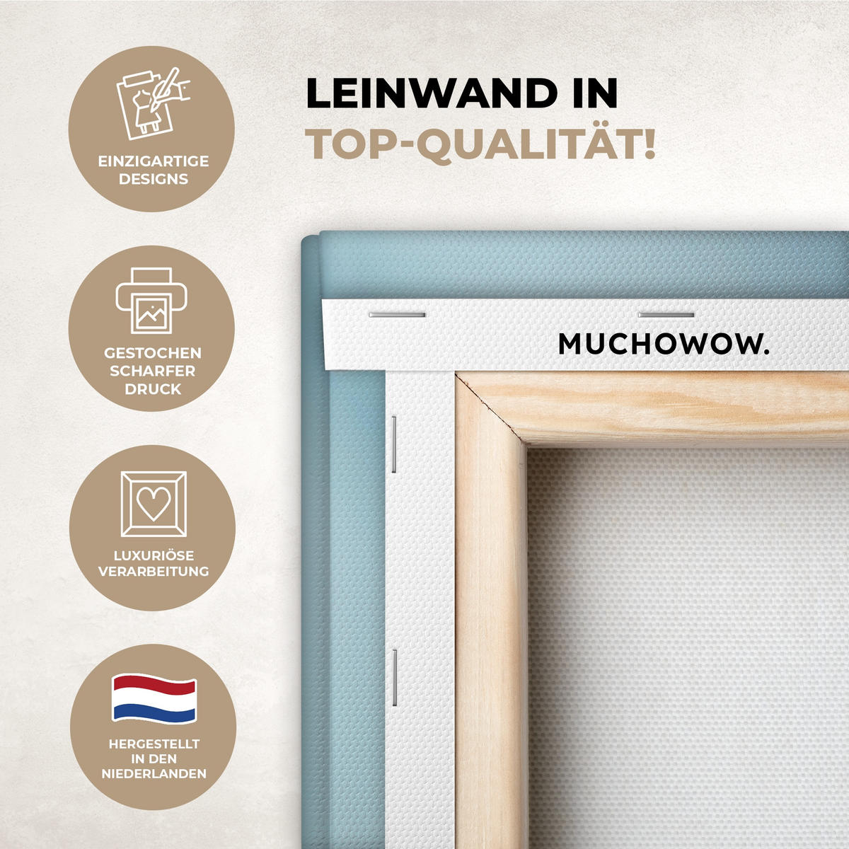 LEINWANDBILD Löwenzahn - Wind - Blau Gemälde 60x40 cm - Blaugrau, Textil (60/40cm) - MuchoWow